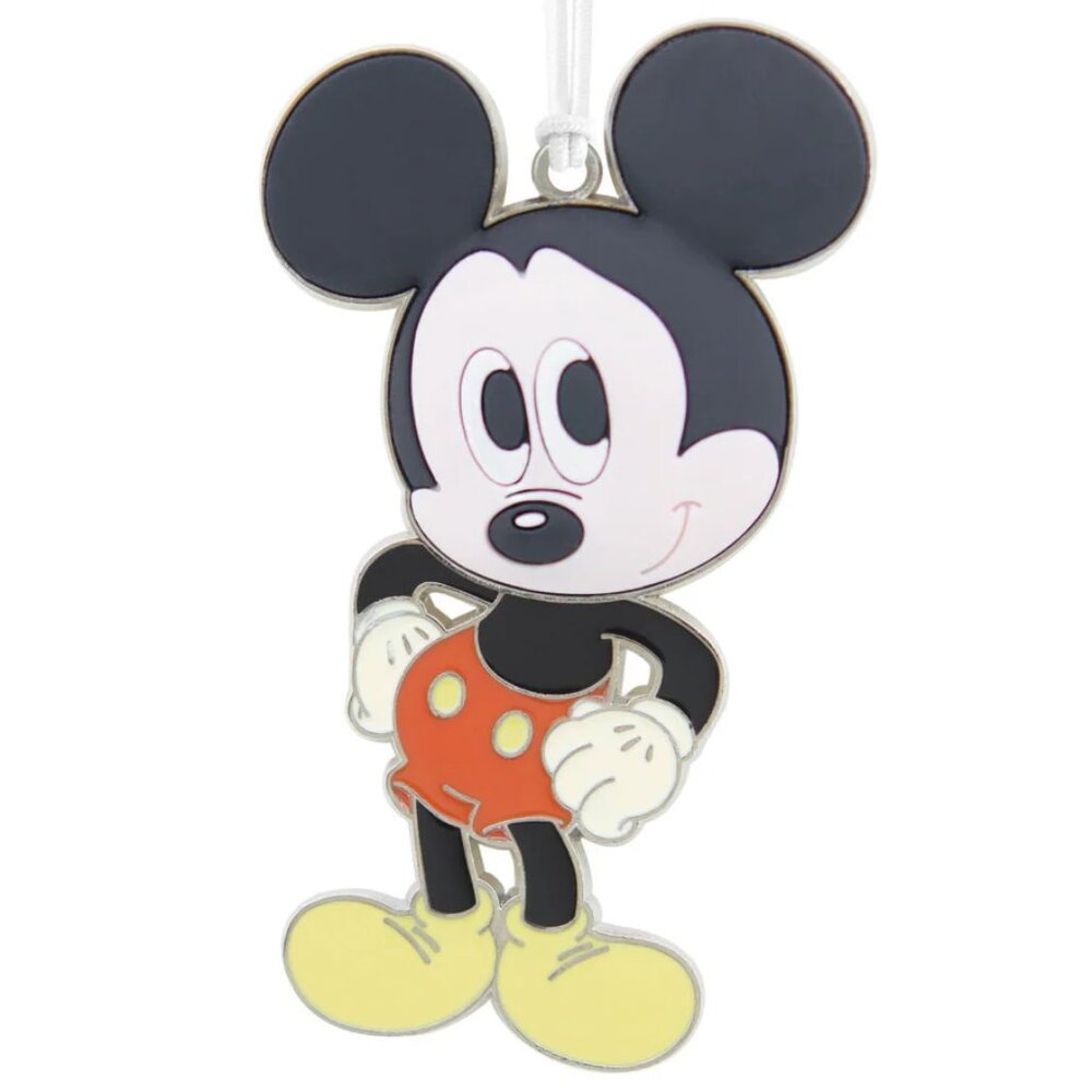 New! Mickey Mouse Metal & Enamel Hallmark Christmas Ornament 2022 Disney Cartoon